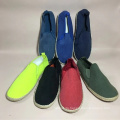 Customize colors sneaker jute sole espadrille men canvas casual shoes